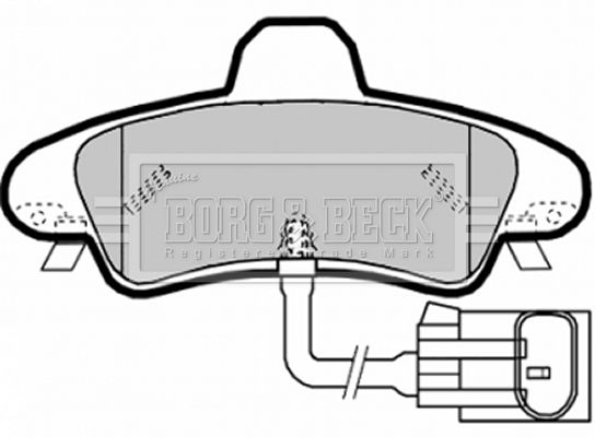 BORG & BECK Комплект тормозных колодок, дисковый тормоз BBP1908